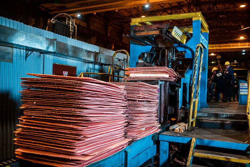 Copper material, illustrative of the industrial metals category